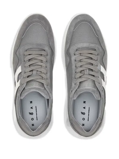 Hogan Interactive 3 Grey Suede Blend Sneakers In Gray