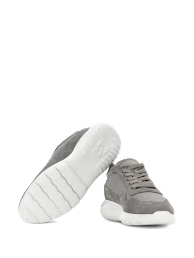 Hogan Interactive 3 Grey Suede Blend Sneakers In Gray