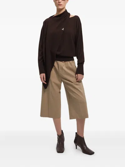 Aeron High-rise Bermuda Shorts In Brown