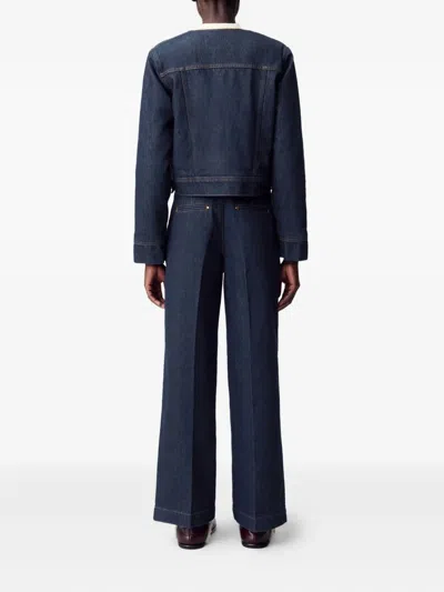 Claudie Pierlot Denim Cropped Jacket