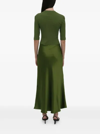 Rosetta Getty Cotton Jersey T-shirt Dress In Green