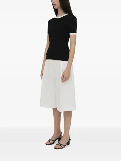 Rosetta Getty Rib-trim T-shirt In Black
