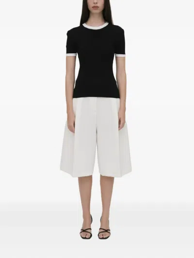 Rosetta Getty Rib-trim T-shirt In Black