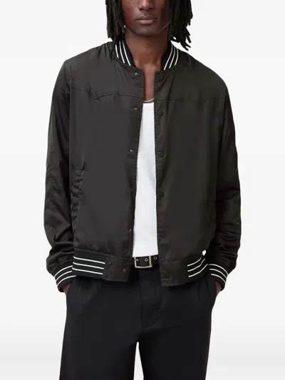 Allsaints Ribbed-collar Reversible Bomber Jacket