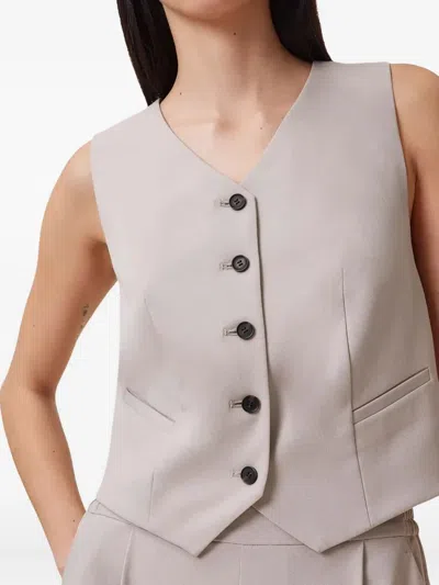 Allsaints Aleida Lightweight Tri Waistcoat In Neutral