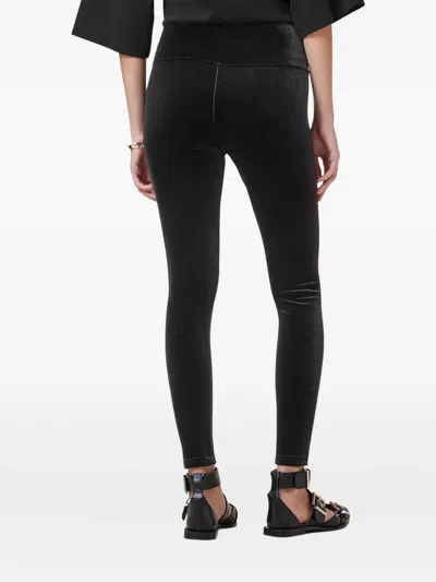 Allsaints Cora Velvet Leggings In Black