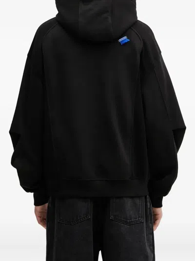 Ader Error Panelled-fabric Hoodie In Black