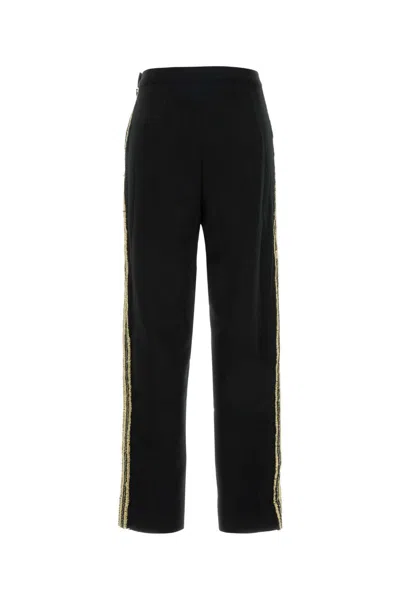 Bode Stripe-detail Tailored Trousers In Black
