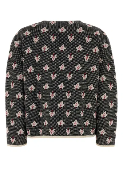 Bode Embroidered Alpaca Maple Cardigan