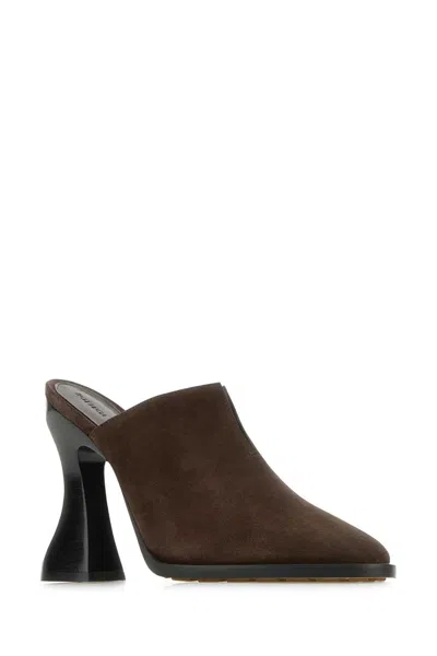 Bottega Veneta Brown Suede Cha Cha Mules