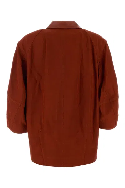 Bottega Veneta Tiziano Red Viscose Blend Blouse In Burgundy