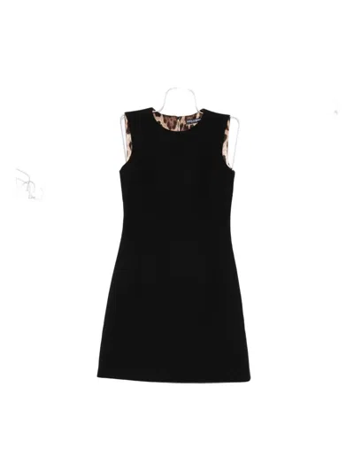 Dolce & Gabbana Leopard-print Lining Sleeveless Mini Dress Clothing