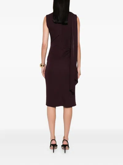 Tom Ford Cut-out Midi Dress In Brown