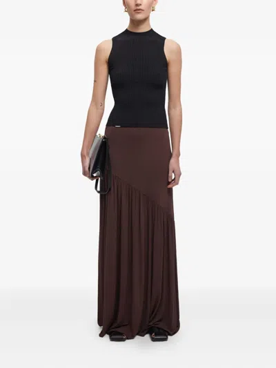 Aeron Pleated Skirt In Brown