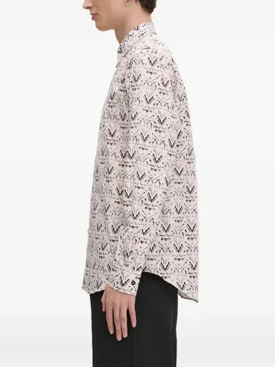 Paul Smith Patterned Long-sleeved Shirt In Multi