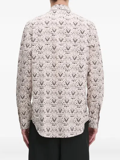 Paul Smith Patterned Long-sleeved Shirt In Multi