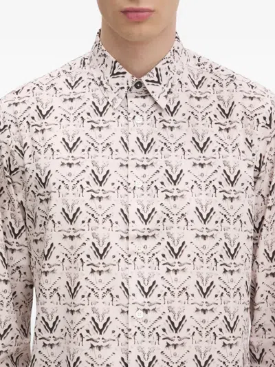 Paul Smith Patterned Long-sleeved Shirt In Multi