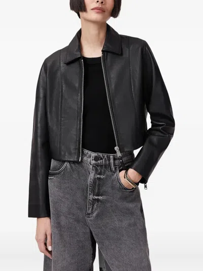 Allsaints Leather Cropped Jacket