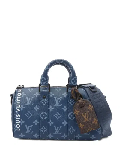 Pre-owned Louis Vuitton 2021s Keepall Monogram 25 Handbag In Blue