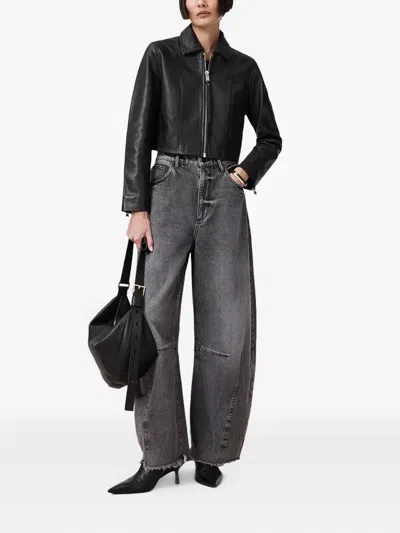 Allsaints Leather Cropped Jacket