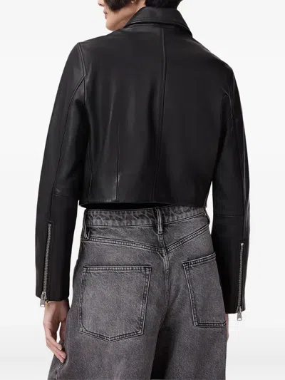Allsaints Leather Cropped Jacket