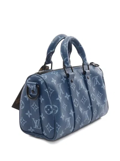 Pre-owned Louis Vuitton 2021s Keepall Monogram 25 Handbag In Blue