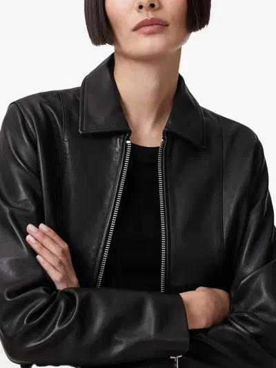 Allsaints Leather Cropped Jacket