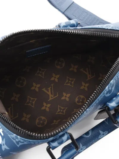 Pre-owned Louis Vuitton 2021s Keepall Monogram 25 Handbag In Blue
