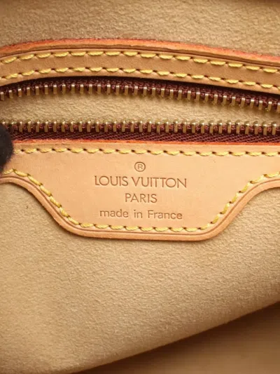 Pre-owned Louis Vuitton 2001 Looping Mm Monogram Shoulder Bag In Brown
