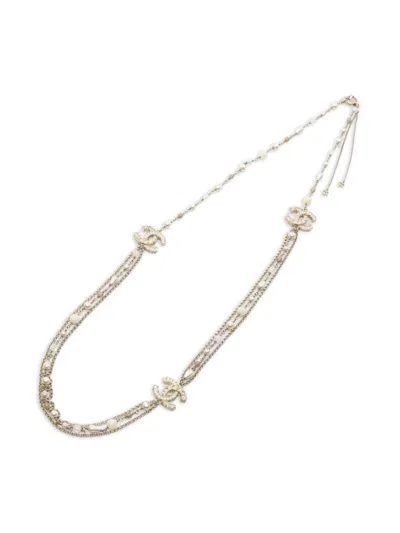 Pre-owned Chanel 1986-1988 Coco Mark Triple Necklace