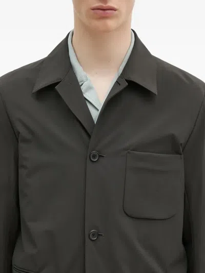 Paul Smith Buttoned Patch-pocket Jacket In Black