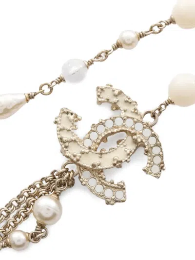 Pre-owned Chanel 1986-1988 Coco Mark Triple Necklace