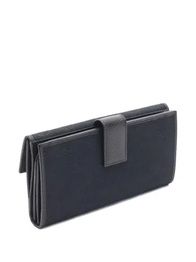 Pre-owned Gucci 2010s Gg Leather Wallet In Blue