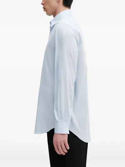 Paul Smith Long-sleeved Button-down Shirt In Blue