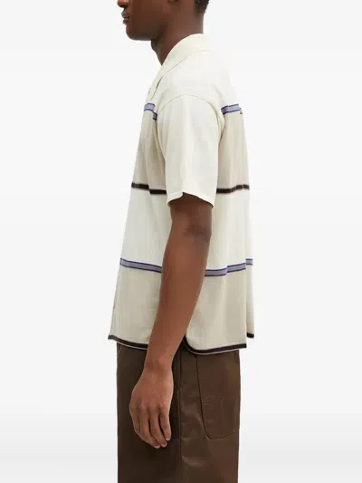 Paul Smith Polo-neck Striped Shirt In Neutral