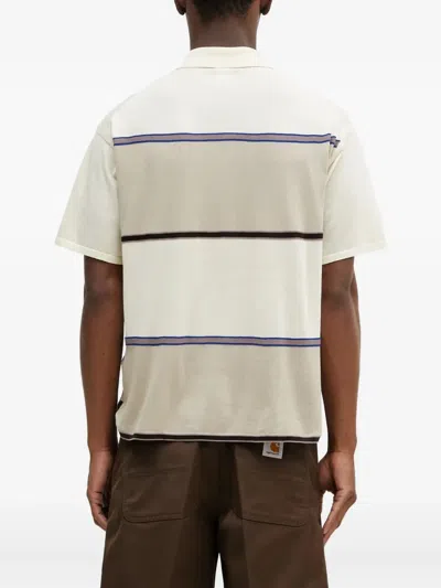 Paul Smith Polo-neck Striped Shirt In Neutral