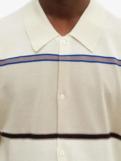 Paul Smith Polo-neck Striped Shirt In Neutral