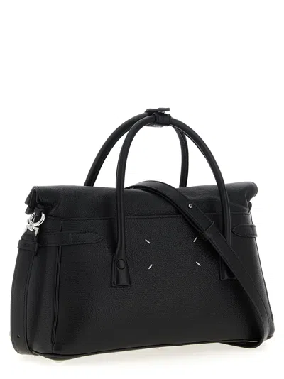 Maison Margiela Shoulder Bag With Detachable Strap And Top Handles In Black