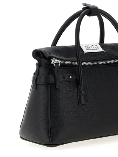 Maison Margiela Shoulder Bag With Detachable Strap And Top Handles In Black