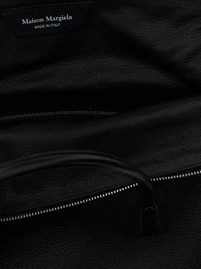 Maison Margiela Shoulder Bag With Detachable Strap And Top Handles In Black
