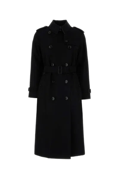Burberry Black Cotton Trench Coat