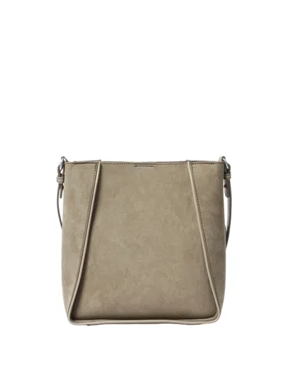 Stella Mccartney Alter Suede Shoulder Bag With Piping Details