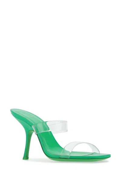 By Far Grass Green Clara Mules