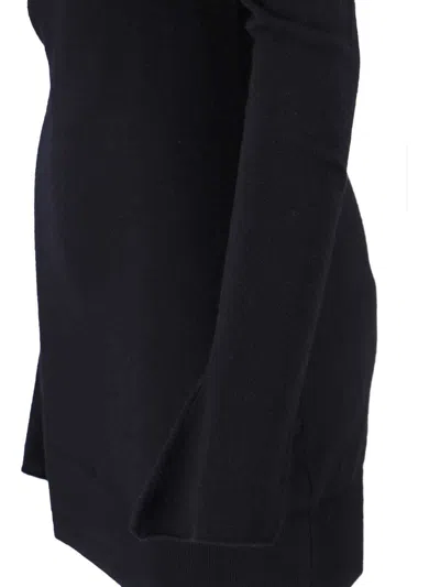 Attico Knee Length Dress Featuring Button Detailing In Black