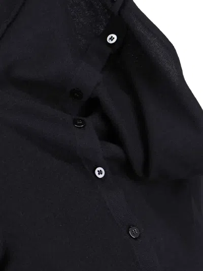 Attico Knee Length Dress Featuring Button Detailing In Black