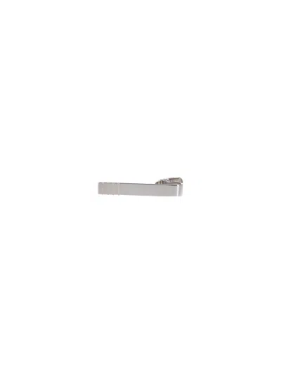 Thom Browne Metallic Finish Tie With Modern Design In Metallic