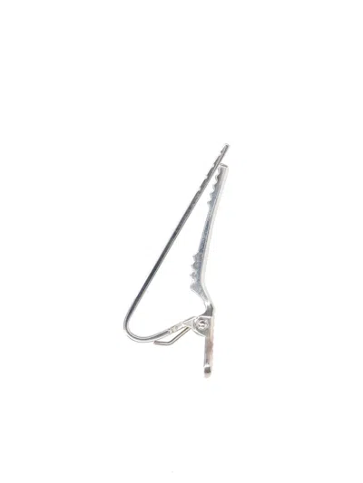 Thom Browne Metallic Finish Tie With Modern Design In Metallic