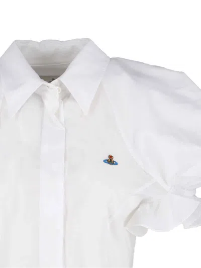 Vivienne Westwood Relaxed Fit Top Puff Sleeves In White