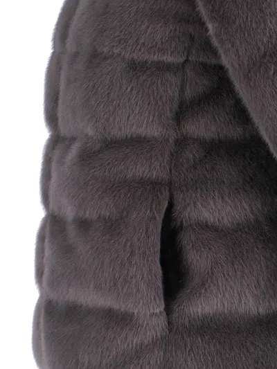Herno Quilted Faux Fur Down Jacket