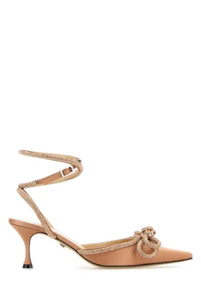 Mach &amp; Mach Peach Satin Pumps